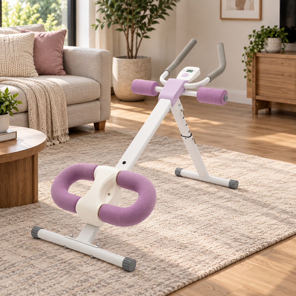 Abdominal Trainer Machine for Home Gym 220Lbs Capacity Adjustable Incline & Height Abs Workout